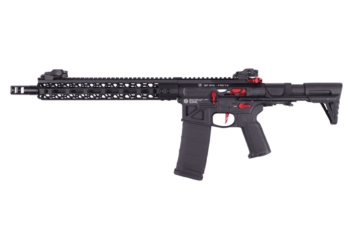 Réplique AEG HEXAGON FULL SKELETON 12,5″ PDW FREYA GEN.2 Noir/Rouge – DELTA ARMORY