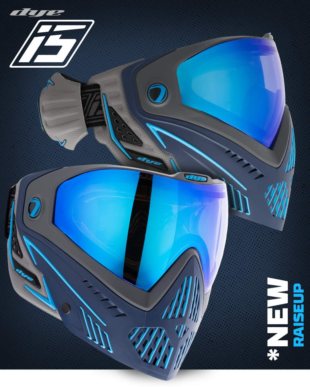 Masque I5 Raiseup Bleu turquoise/Gris - DYE 2 Masque I5 Raiseup Bleu turquoise/Gris - DYE – Image 2